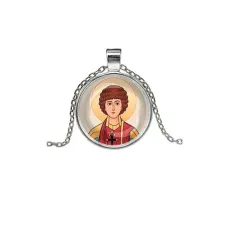 Кулон, цвет серебро, с цепочкой, Пантелеймон Целитель C1142026