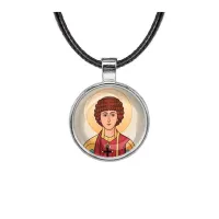 Кулон, цвет серебро, со шнурком, Пантелеймон Целитель C1142027