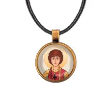 Кулон, цвет бронза, со шнурком, Пантелеймон Целитель C1142029