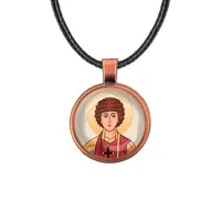 Кулон, цвет медь, со шнурком, Пантелеймон Целитель C1142031