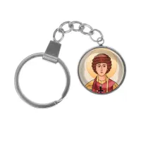 Брелок, нержавеющая сталь, с кольцом для ключей, Пантелеймон Целитель C1142061