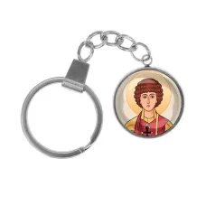 Брелок, нержавеющая сталь, с кольцом для ключей, Пантелеймон Целитель C1142061