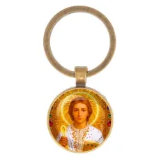 Круглый брелок, цвет бронза, Пантелеймон Целитель C1143017