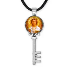 Кулон ключ, цвет серебро, со шнурком, Пантелеймон Целитель C1143043