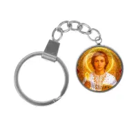 Брелок, нержавеющая сталь, с кольцом для ключей, Пантелеймон Целитель C1143061