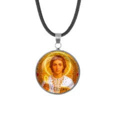 Кулон, нержавеющая сталь, со шнурком, Пантелеймон Целитель C1143062