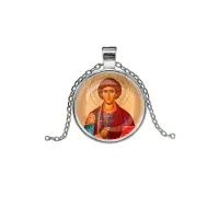 Кулон, цвет серебро, с цепочкой, Пантелеймон Целитель C1144026