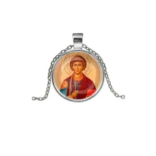 Кулон, цвет серебро, с цепочкой, Пантелеймон Целитель C1144026