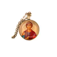 Кулон, цвет бронза, с цепочкой, Пантелеймон Целитель C1144028
