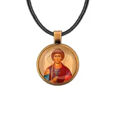 Кулон, цвет бронза, со шнурком, Пантелеймон Целитель C1144029