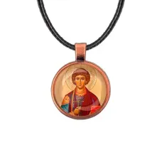 Кулон, цвет медь, со шнурком, Пантелеймон Целитель C1144031