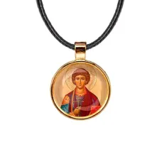 Кулон, цвет золото, со шнурком, Пантелеймон Целитель C1144033