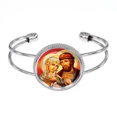 Браслет металлический, цвет серебро, Петр и Феврония C1145034