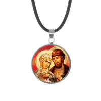 Кулон, нержавеющая сталь, со шнурком, Петр и Феврония C1145062