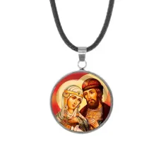 Кулон, нержавеющая сталь, со шнурком, Петр и Феврония C1145062