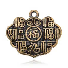 Подвеска для кулона или брелка Замок долголетия, бронза, 3х2,5см BJK288