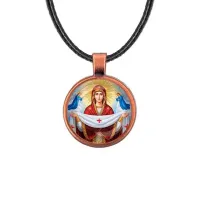 Кулон, цвет медь, со шнурком, Покров Божией Матери C1146031