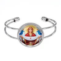 Браслет металлический, цвет серебро, Покров Божией Матери C1146034