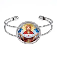 Браслет металлический, цвет серебро, Покров Божией Матери C1146034