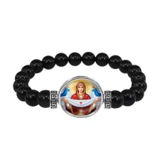 Браслет из чёрного агата, Покров Божией Матери C1146056