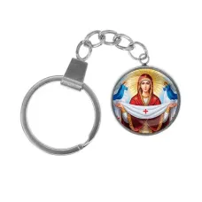 Брелок, нержавеющая сталь, с кольцом для ключей, Покров Божией Матери C1146061
