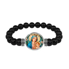 Браслет из чёрного агата, Пресвятая Богородица C1147056