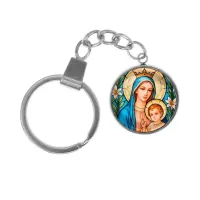 Брелок, нержавеющая сталь, с кольцом для ключей, Пресвятая Богородица C1147061