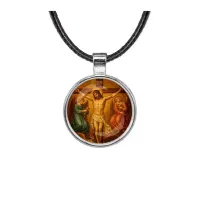 Кулон, цвет серебро, со шнурком, Распятие C1148027