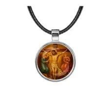 Кулон, цвет серебро, со шнурком, Распятие C1148027