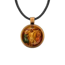 Кулон, цвет бронза, со шнурком, Распятие C1148029