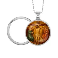 Кулон-брелок, цвет серебро, с цепочкой и кольцом, Распятие C1148054