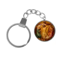 Брелок, нержавеющая сталь, с кольцом для ключей, Распятие C1148061