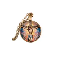 Кулон, цвет бронза, с цепочкой, Распятие C1149028