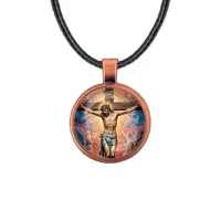 Кулон, цвет медь, со шнурком, Распятие C1149031