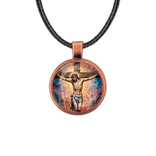 Кулон, цвет медь, со шнурком, Распятие C1149031