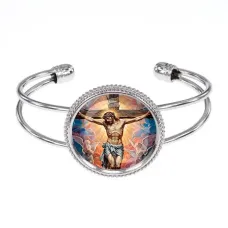 Браслет металлический, цвет серебро, Распятие C1149034