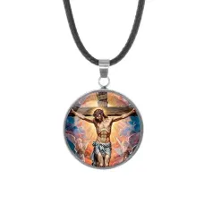 Кулон, нержавеющая сталь, со шнурком, Распятие C1149062