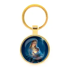 Круглый брелок, цвет золото, Рождество C1150019