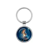 Круглый брелок, цвет серебро, Рождество C1150021