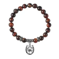 Браслет Подкова и клевер (счастье и удача), Бычий глаз BSP-11-P001