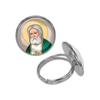 Кольцо металлическое, цвет серебро, Серафим Саровский C1151015
