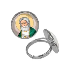 Кольцо металлическое, цвет серебро, Серафим Саровский C1151015