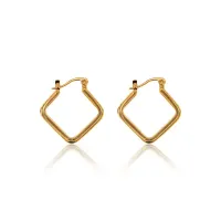 Серьги Ромб, цвет золотой UD249-g