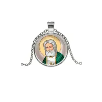 Кулон, цвет серебро, с цепочкой, Серафим Саровский C1151026