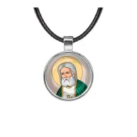 Кулон, цвет серебро, со шнурком, Серафим Саровский C1151027