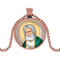 Кулон, цвет медь, с цепочкой, Серафим Саровский C1151030