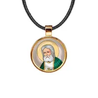 Кулон, цвет золото, со шнурком, Серафим Саровский C1151033
