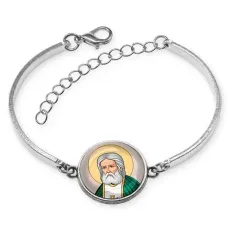 Браслет металлический, цвет серебро, Серафим Саровский C1151046