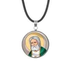 Кулон, нержавеющая сталь, со шнурком, Серафим Саровский C1151062