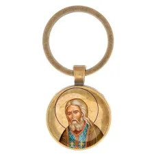 Круглый брелок, цвет бронза, Серафим Саровский C1152017